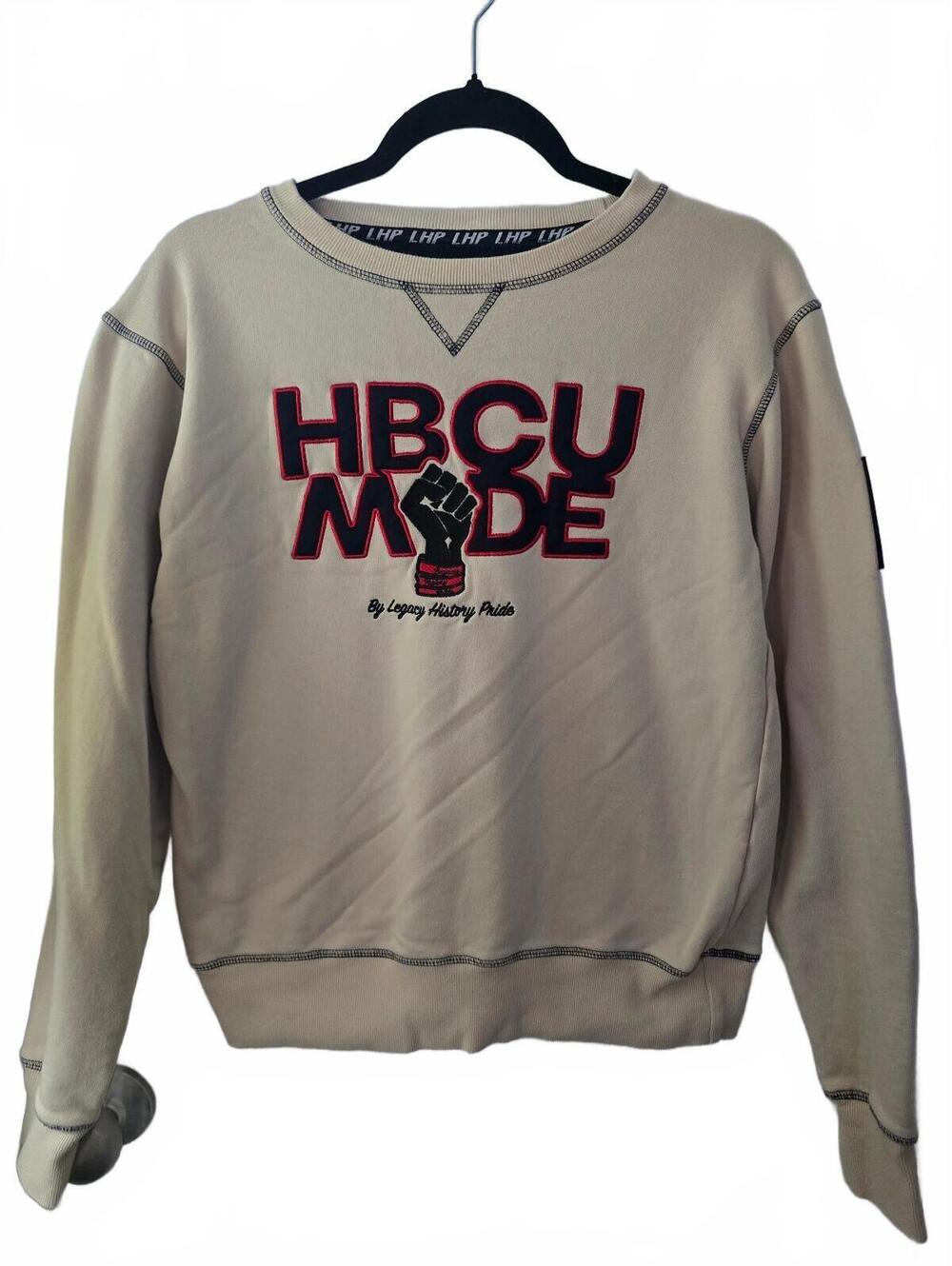 Legacy History Pride HBCU Mode Beige Sweatshirt Size Small